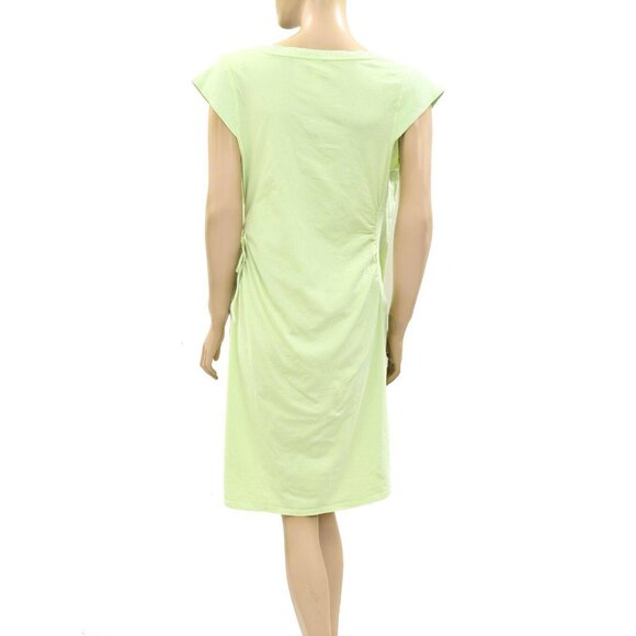 Daily Practice by Anthropologie Montauk V-Neck Mini Dress Wrap Lime S NWT - Picture 8 of 8